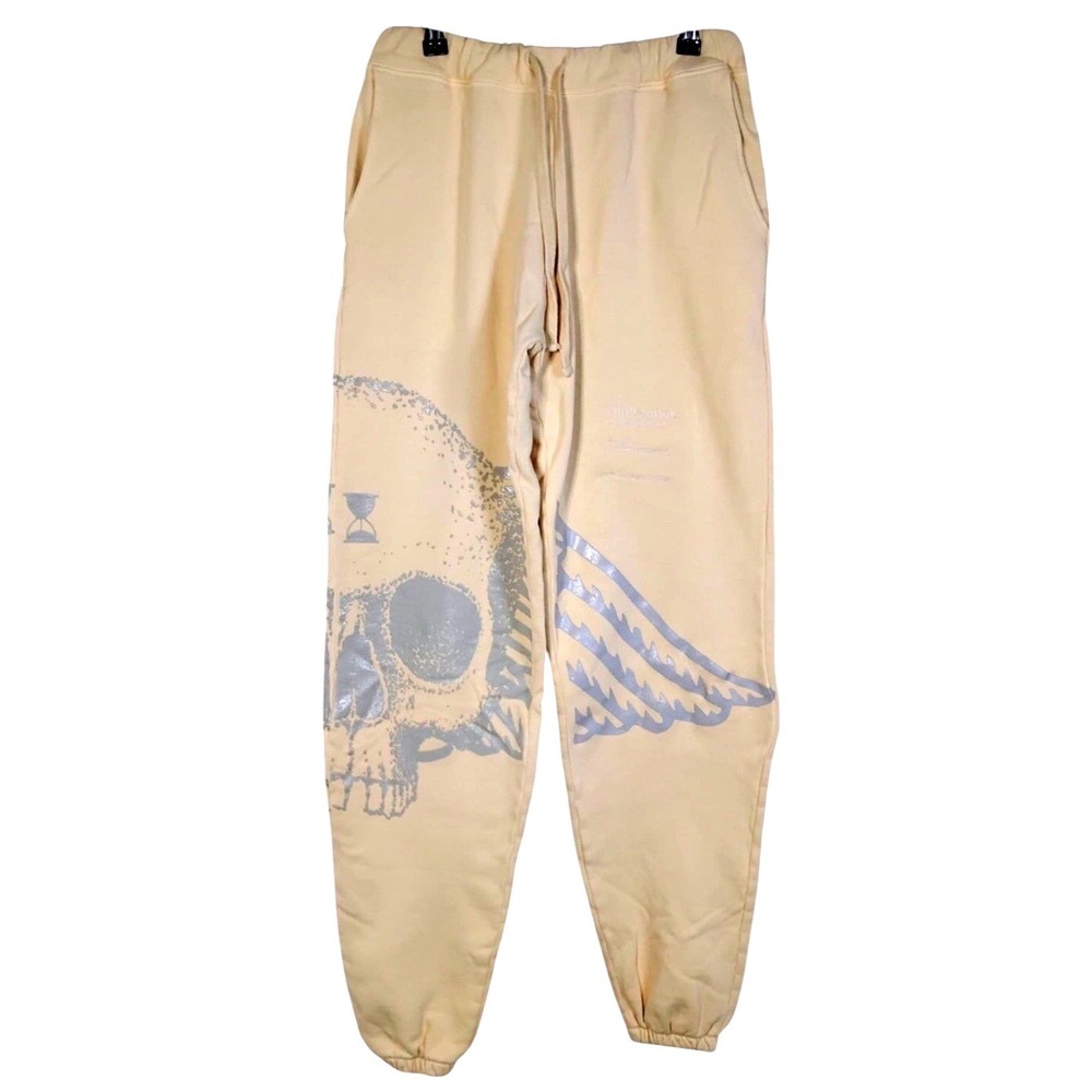 No Tomorrow Scarlett Oversized Jogger Cream Skull‎ Wing Graphic NTWW007-001-06-S - Picture 2 of 5